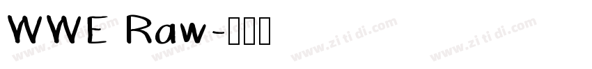 WWE Raw字体转换